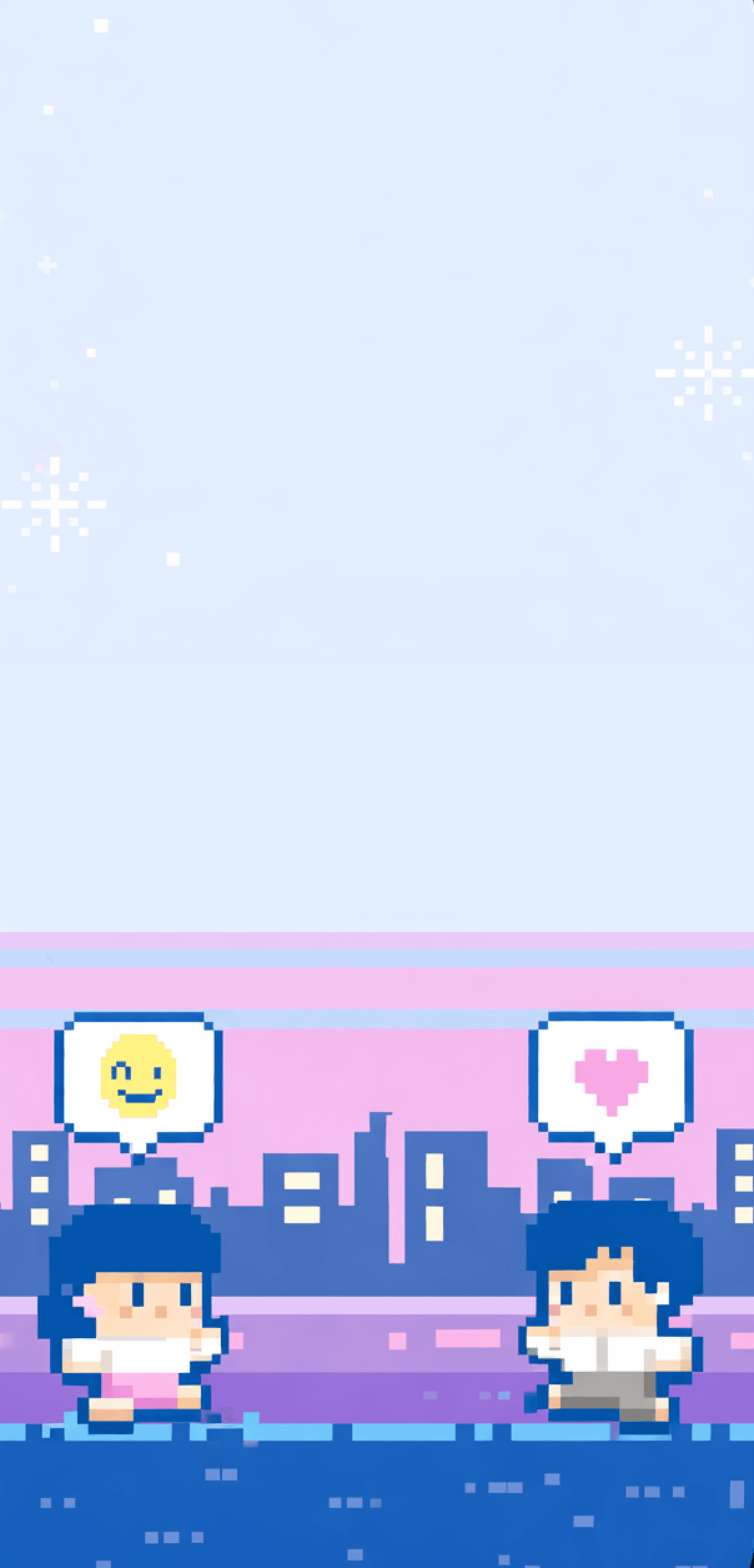 Retro pixel art background mobile